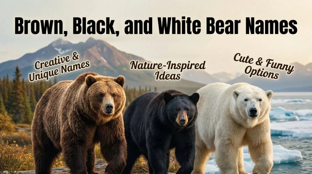 Brown, Black, and White Bear Names