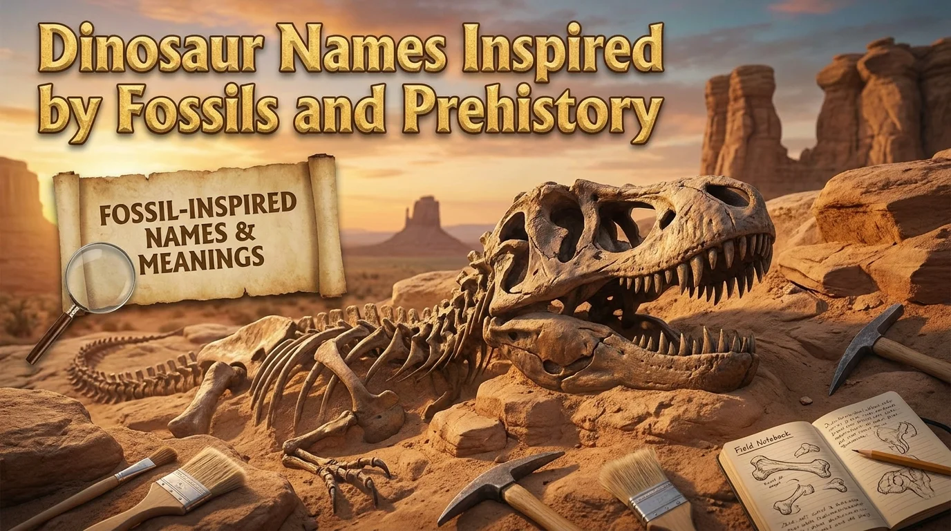 Dinosaur Names Inspired by Fossils and Prehistory