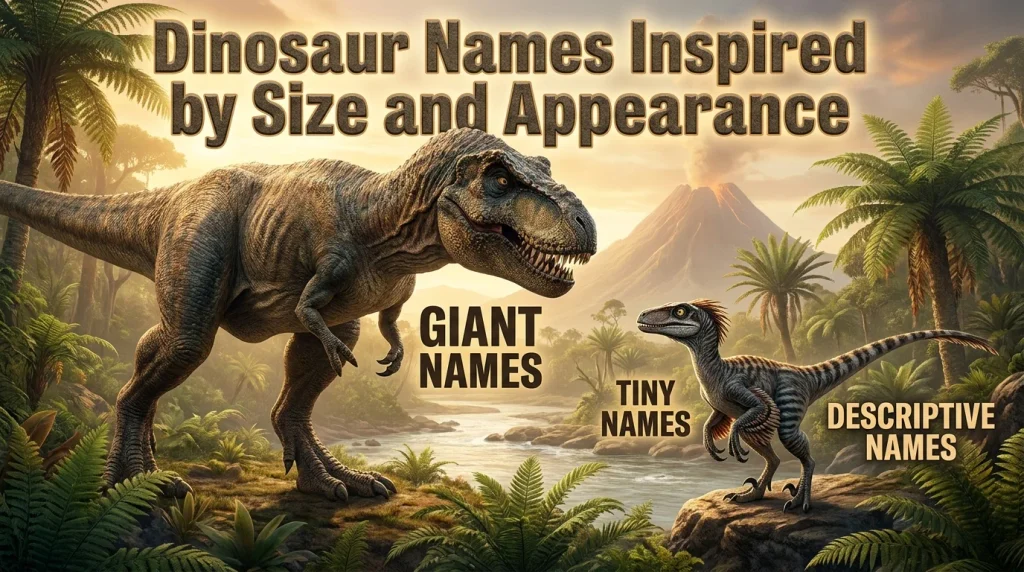 Dinosaur Names Inspired by Size and Appearance