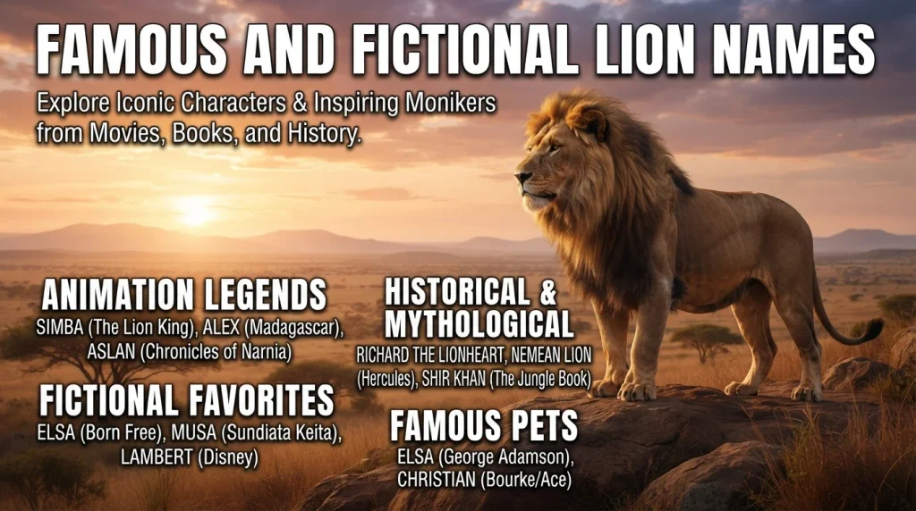 Famous and Fictional Lion Names