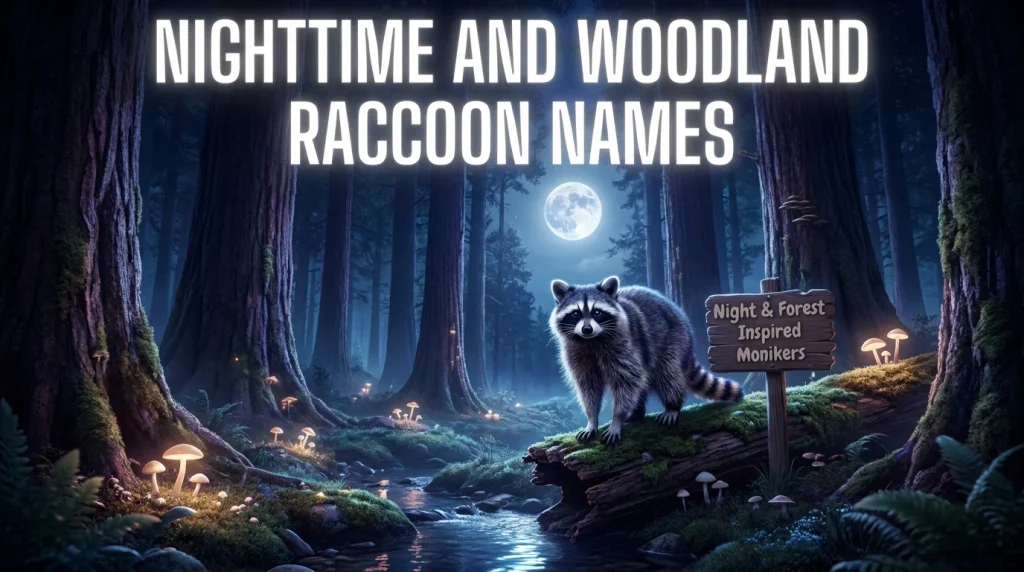 Nighttime and Woodland Raccoon Names