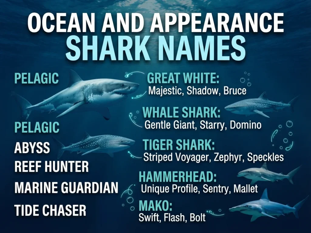 Ocean and Appearance Shark Names