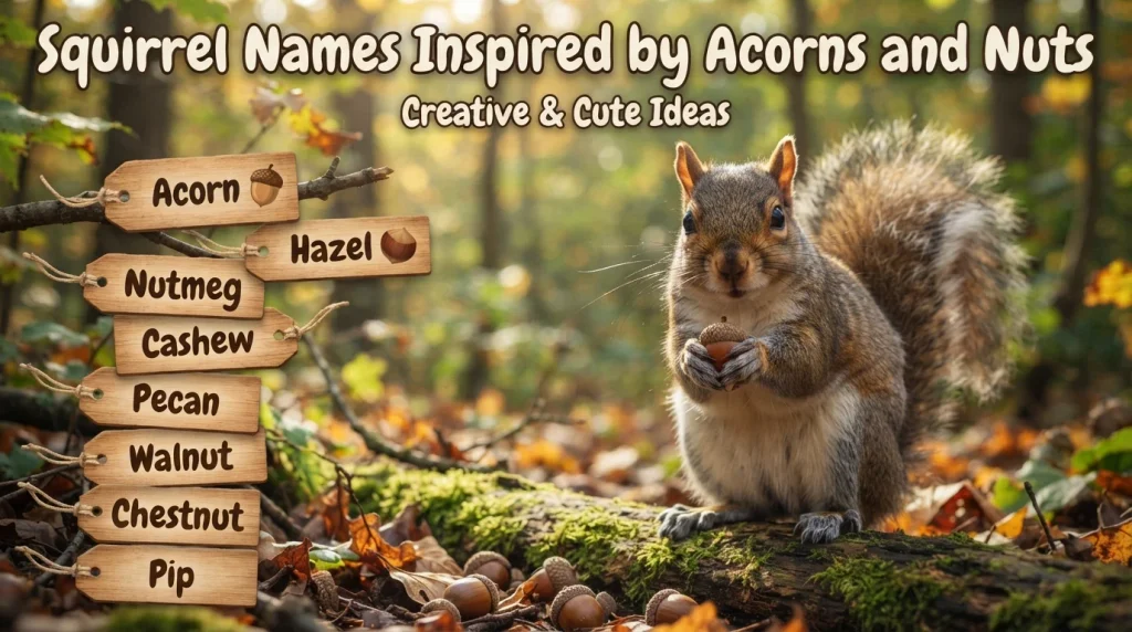 Squirrel Names Inspired by Acorns and Nuts
