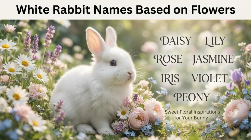 White Rabbit Names Based on Flowers