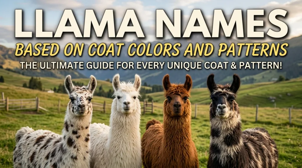 Llama Names Based on Coat Colors and Patterns