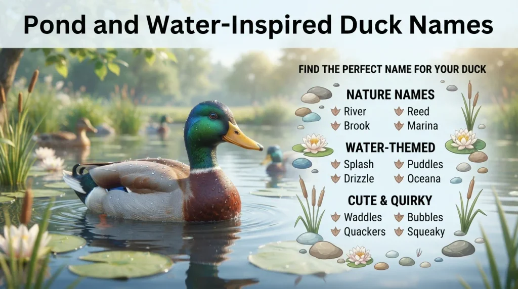 Pond and Water-Inspired Duck Names
