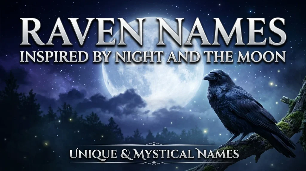 Raven Names Inspired by Night and the Moon